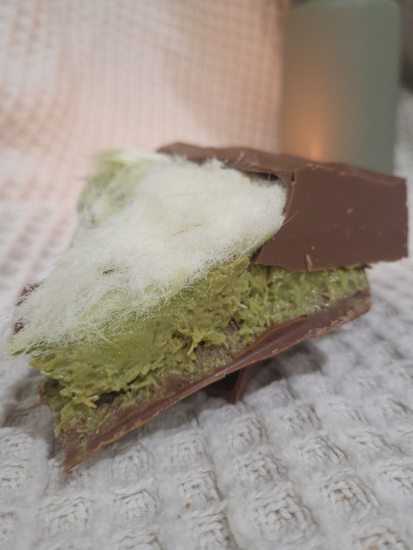 Pistachio and Cotton Candy Chocolate Bar