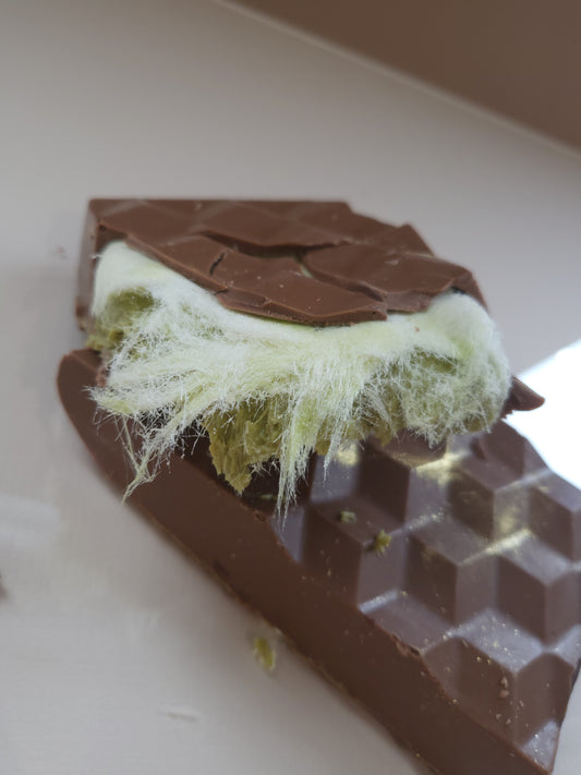 Pistachio and Cotton Candy Chocolate Bar